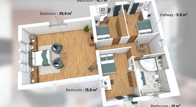 Ferienhaus in Dolní Chabry