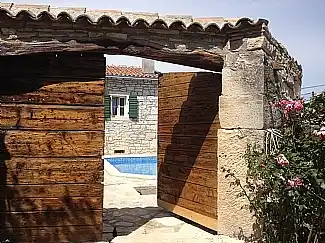 Stone house with pool