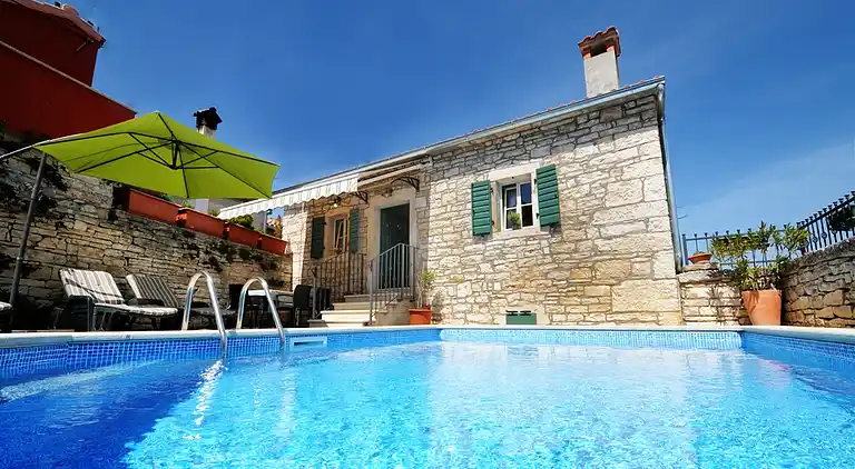Stone house with pool