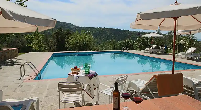 Gårdshus i Castelfranco di Sopra