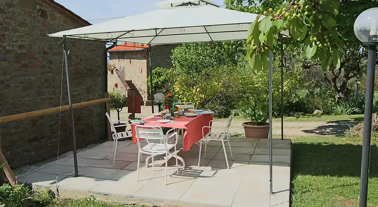 Gårdshus i Castelfranco di Sopra