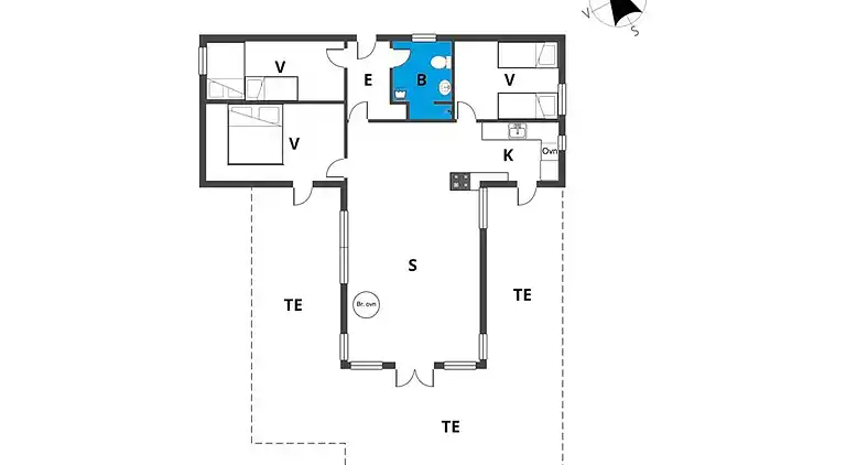Sommerhus ved Følle Strand