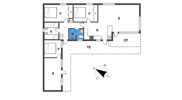 Semesterbostad vid Saksild Strand