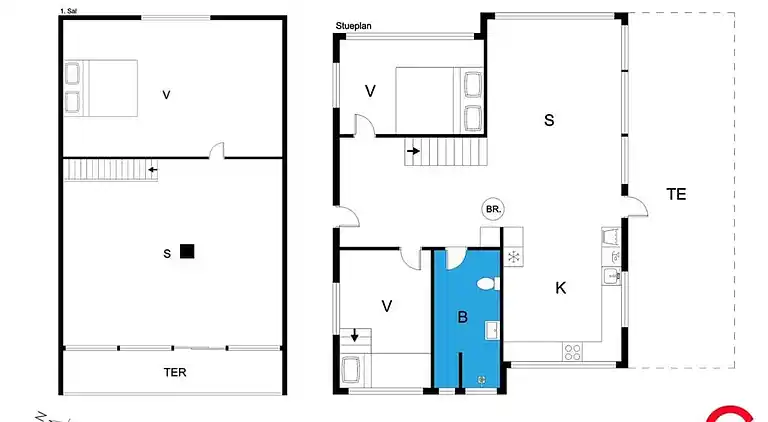 Sommerhus ved Øer Strand