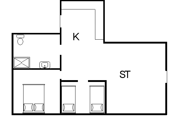 Feriebolig ved Rindby Strand