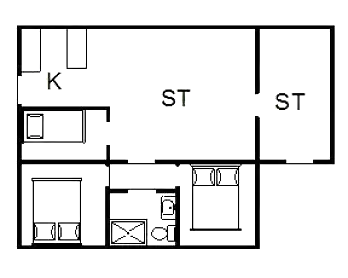 Sommerhus ved Rindby Strand