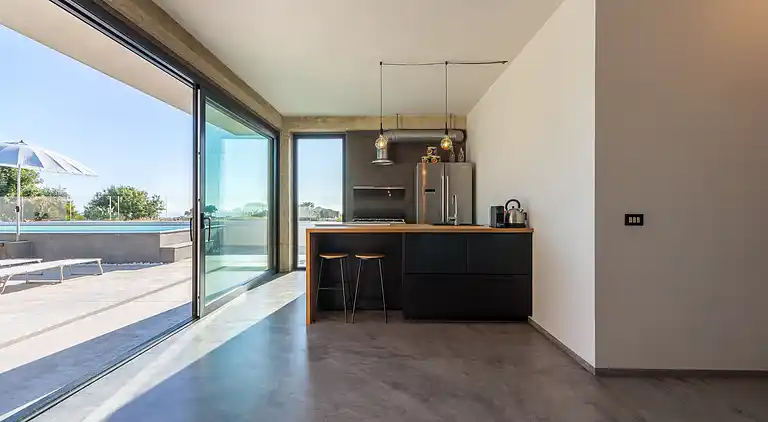 Demetra, modern villa with swimming pool and sea view