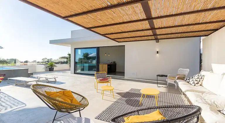 Demetra, modern villa with swimming pool and sea view