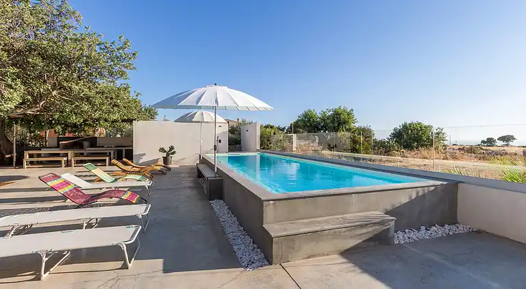 Demetra, modern villa with swimming pool and sea view