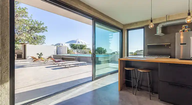 Demetra, modern villa with swimming pool and sea view