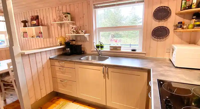 Naturskønt sommerhus med shelter og bålplads