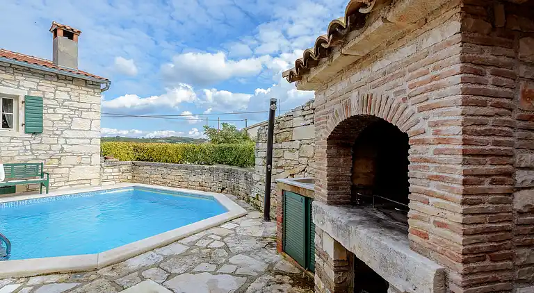 Stone house with pool