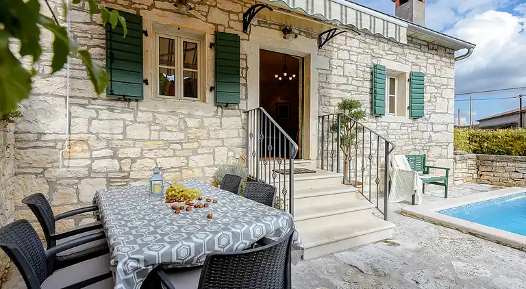 Stone house with pool