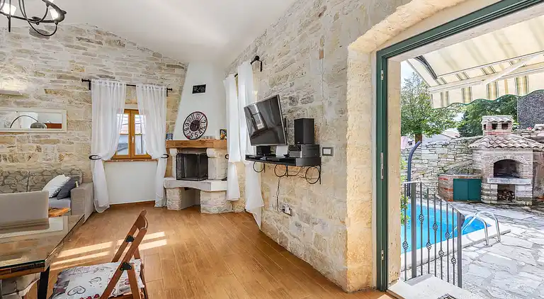 Stone house with pool