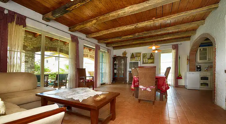 The villa with pool and garden, perfect for a family holiday