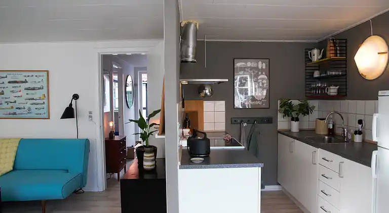 Hyggelig lejlighed i den gamle Gård i Gaden