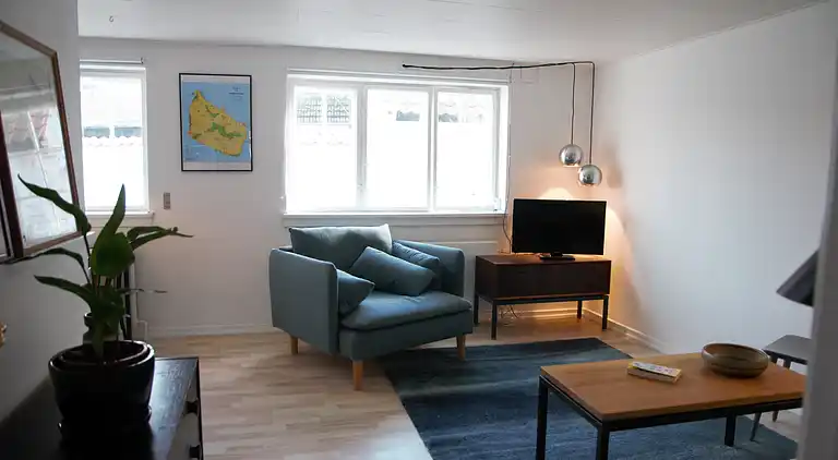 Hyggelig lejlighed i den gamle Gård i Gaden