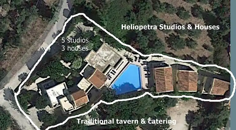 Villaggio Cretese vicino alla spiaggia