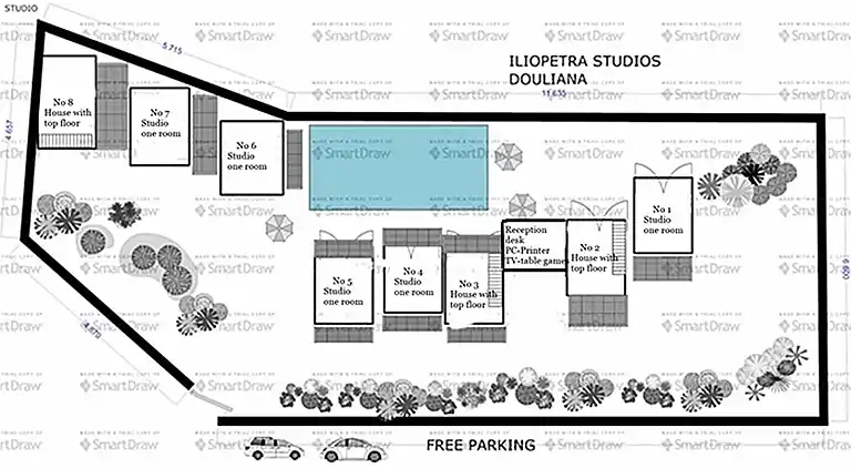 Villaggio Cretese vicino alla spiaggia