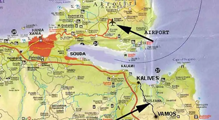 Villaggio Cretese vicino alla spiaggia