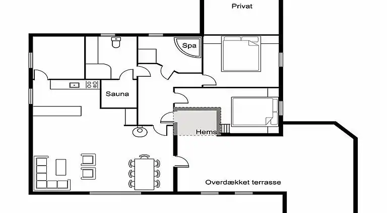 Sommerhus ved Vrist Strand