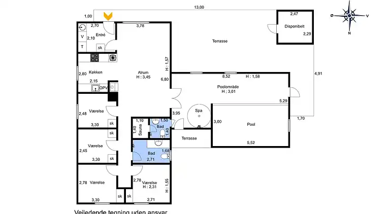 Sommerhus ved Vrist Strand