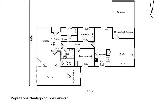 Sommerhus ved Vrist Strand
