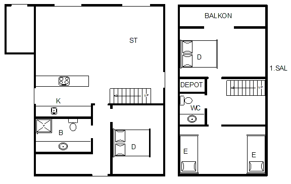 Sommerhus ved Rindby Strand