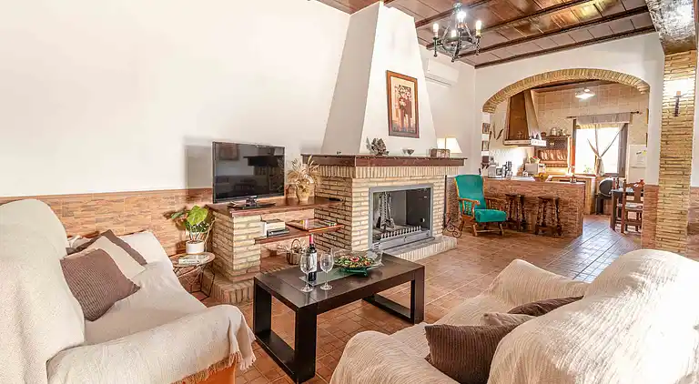 Feriebolig på bygda i Sevilla. Privat basseng. 6 pers