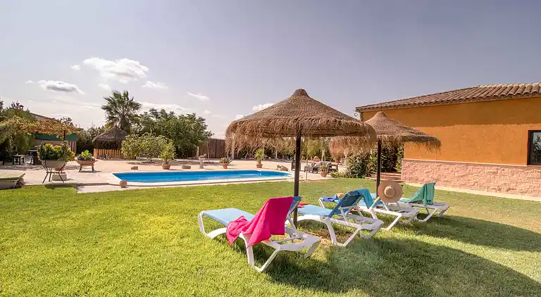 Feriebolig på bygda i Sevilla. Privat basseng. 6 pers