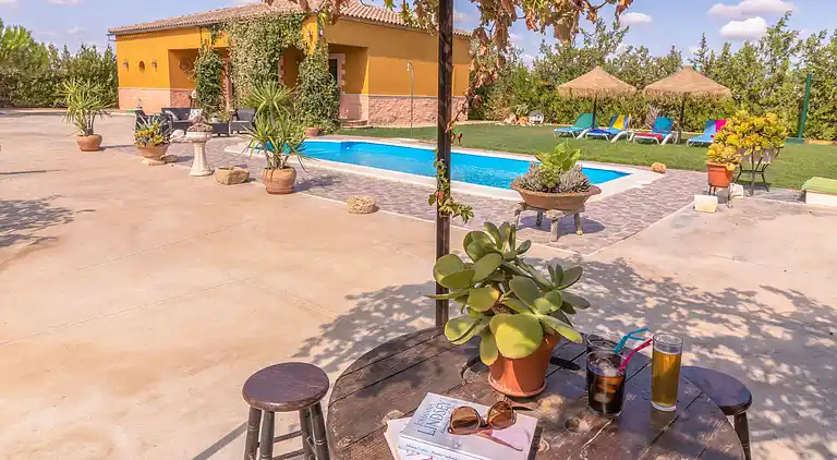 Feriebolig på bygda i Sevilla. Privat basseng. 6 pers