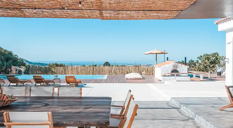 Modern rural home with pool and private chef