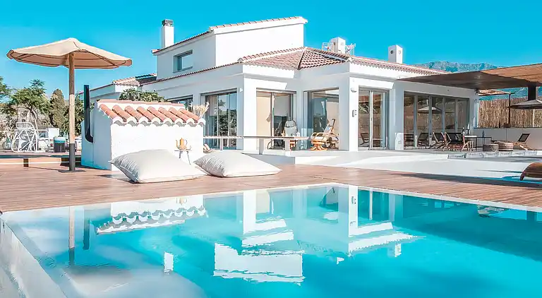 Modern rural home with pool and private chef