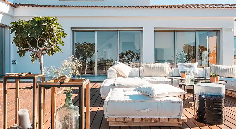 Modern rural home with pool and private chef