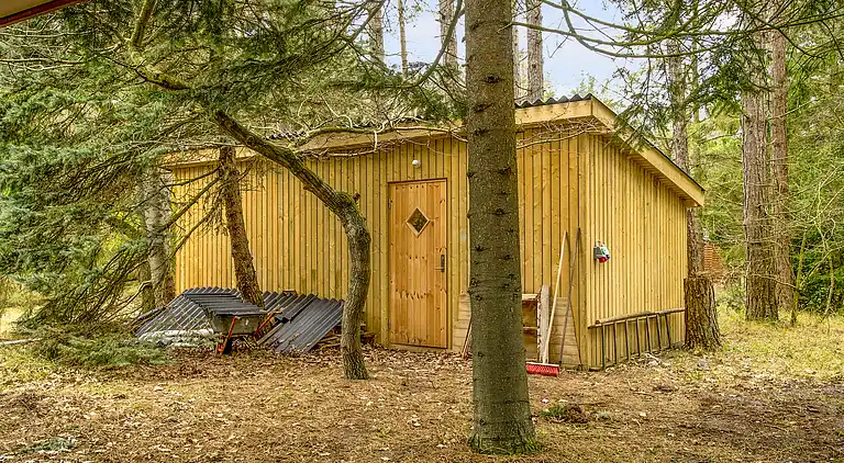 Dejligt sommerhus midt i skoven, tæt på vandet