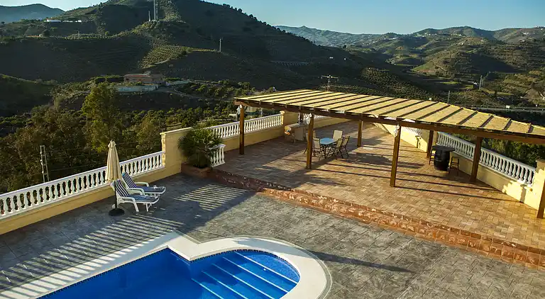 Holiday Home. El Palomar Azul. Pool and sea view