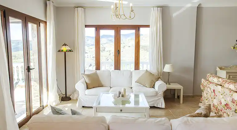 Holiday Home. El Palomar Azul. Pool and sea view