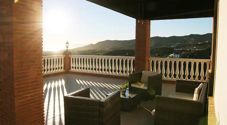 Holiday Home. El Palomar Azul. Pool and sea view