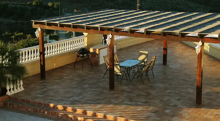 Holiday Home. El Palomar Azul. Pool and sea view