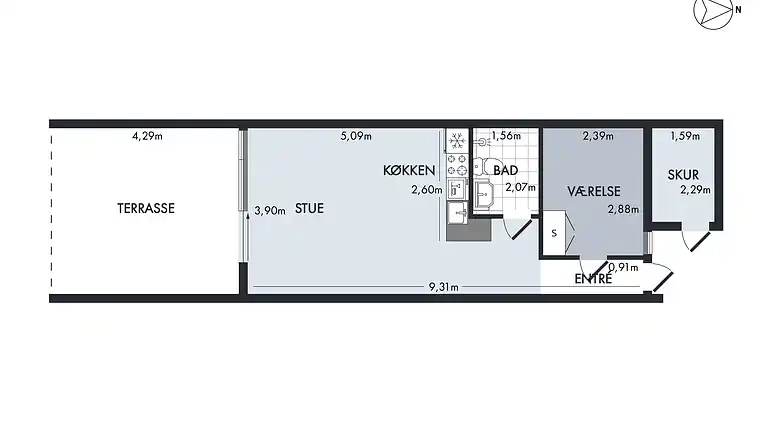 Holiday home in the first row to the North Sea