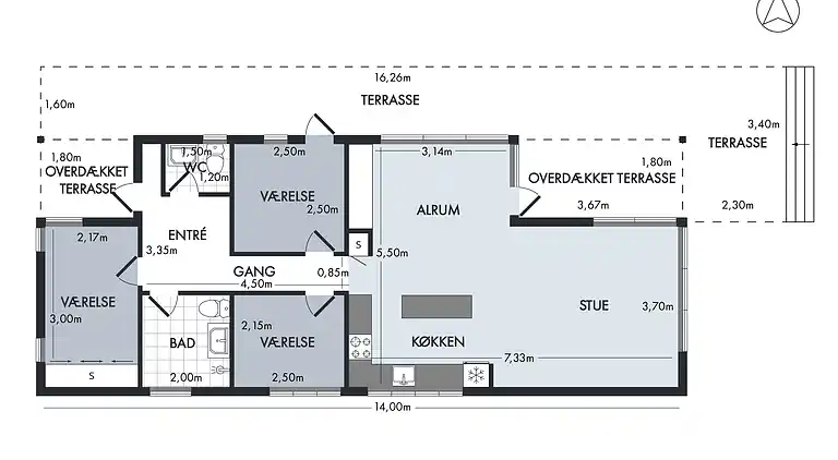Arkitekttegnet ferieperle på Bornholm