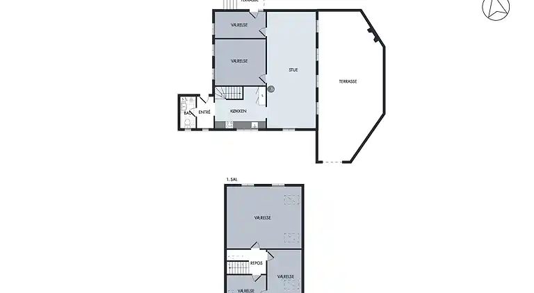 Unikt beliggende sommerhus i første række. 