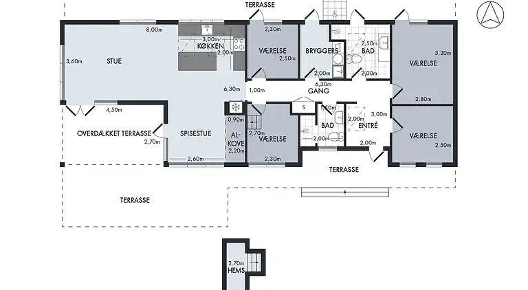 Arkitekttegnet sommerhus på Bornholm
