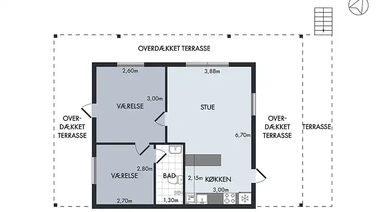 Ferielejlighed på de bornholmske klipper
