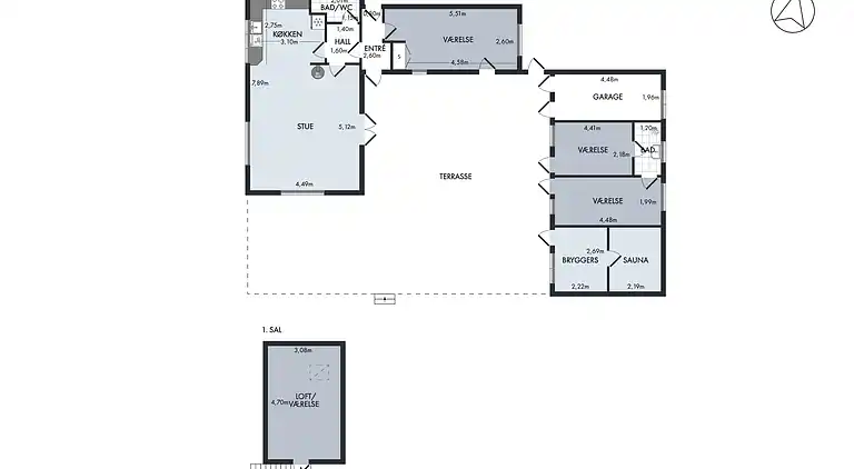 Charmerende sommerhus nær stranden