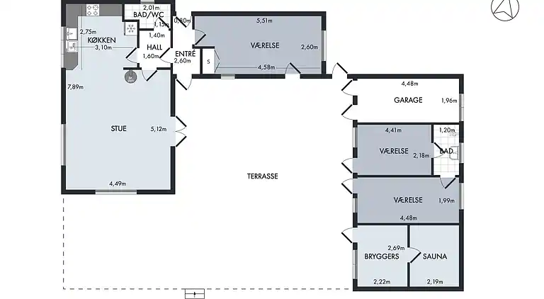 Charmerende sommerhus nær stranden