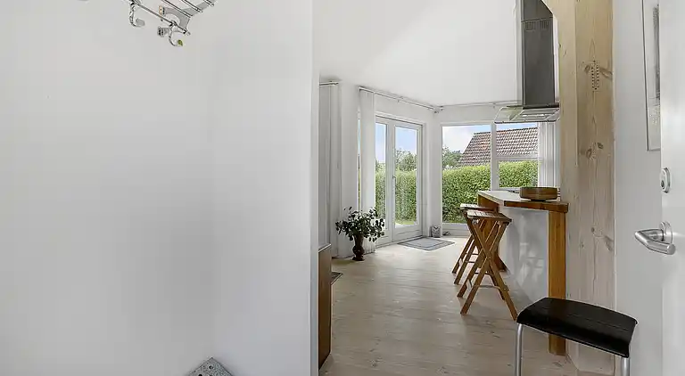 Scenic summer house near quiet lapping waves