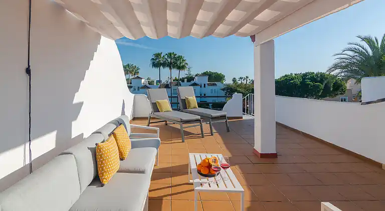 Modern beach side duplex penthouse. 