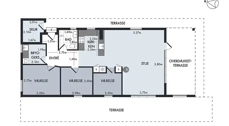 Gemütliches Sommerhaus am Sandstrand
