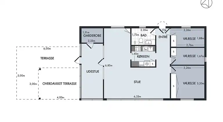 Nydelig feriehus nær strand og natur